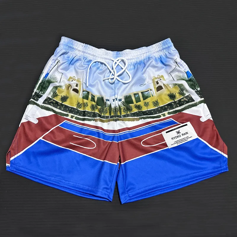 2024 Summer new Men Casual Shorts Fitness Sports Short Pants Running Fast-drying Mesh Shorts Basketball Training Short Pants men