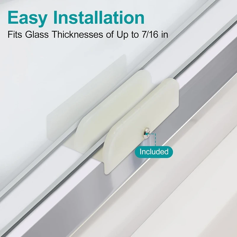 AB47-M6219 Sliding Shower Door Bottom Guide For Sliding Shower Door (Top Hung) Shower Door Guide 1/2 In Channels 2 Pack
