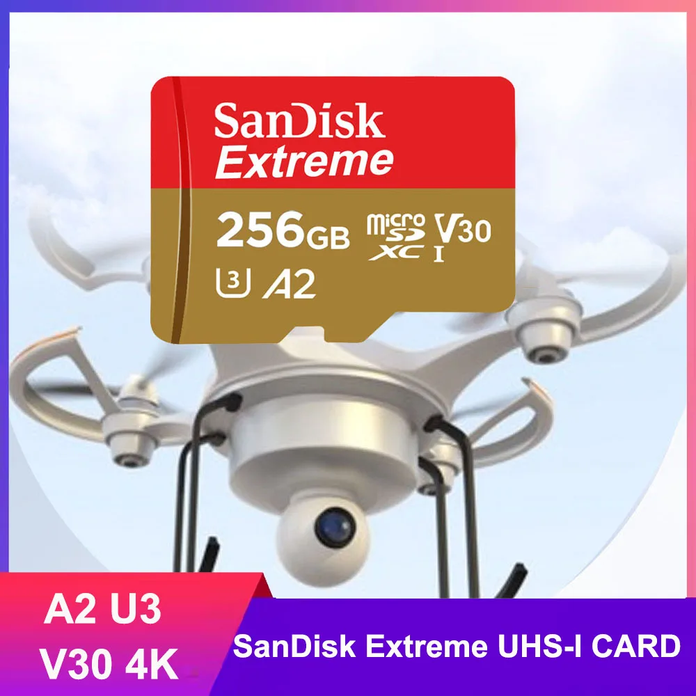 SanDisk Extreme microSDHC microSDXC UHS-I Cards 4K UHD and Full HD video UHS Speed Class 3 (U3) and Video Speed Class 30 (V30)