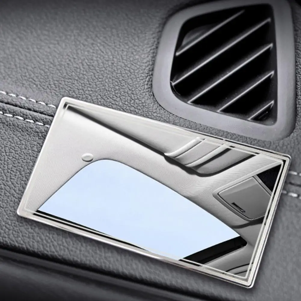 High-quality Car Interior Sun-Shading Stainless Steel Cosmetic Mirror Mini Auto Visor Makeup Mirror Safe for SUV