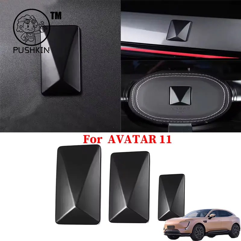 

Аксессуары для Changan AVATAR 11, 2025 2026 2024, черная наклейка на автомобильную этикетку, передняя наклейка с логотипом автомобиля, рамка на голову, бампер, декоративная наклейка, крышка