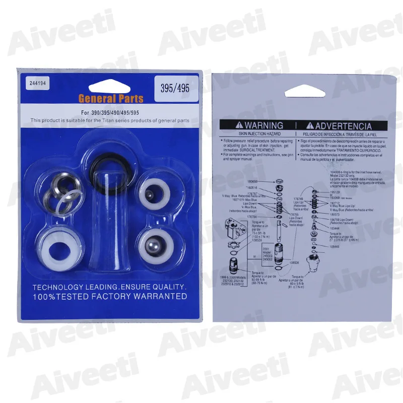 244194/248212/248213246341//287835/249123 HC970 940 950 960Airless Spray Pump Repair Kit 395 695 960 833 1095 Seal Gasket Filter