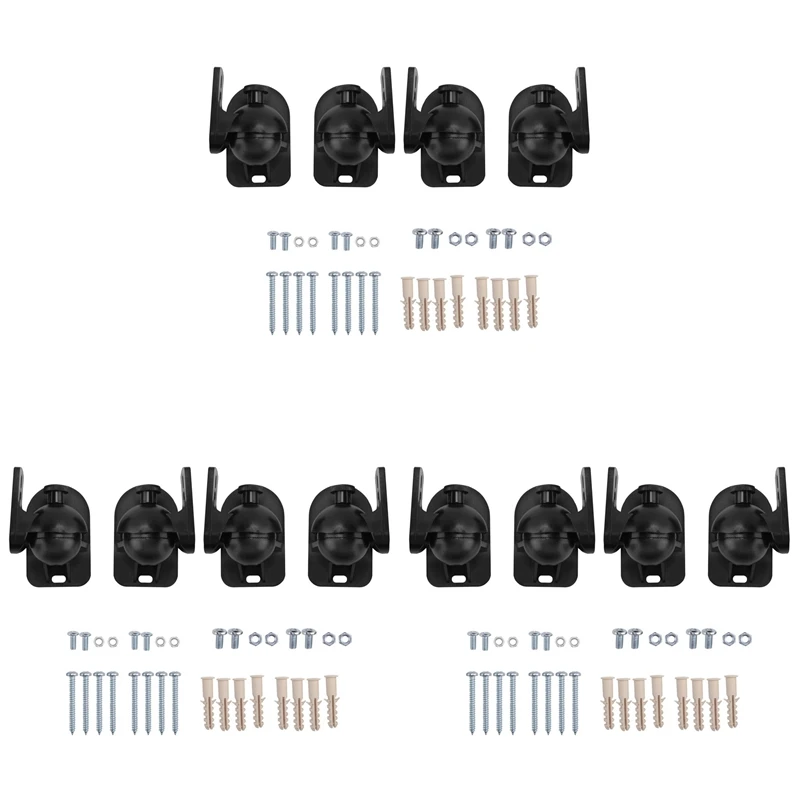 

N15R-12PCS Universal Speaker Wall Mount Bracket Ceiling Stand Clamp With Adjustable Swivel And Tilt Angle Rotation
