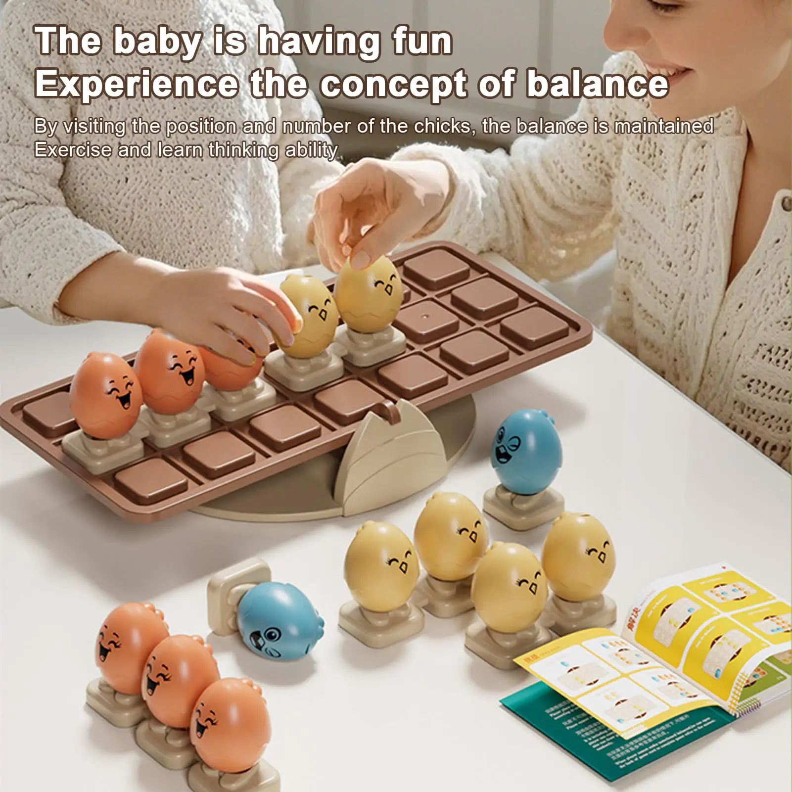 

Balance Board Game Seesaw Stacking Game Activity Interactive Puzzle Educational Sensory Chicken Design For Toddler Preschool