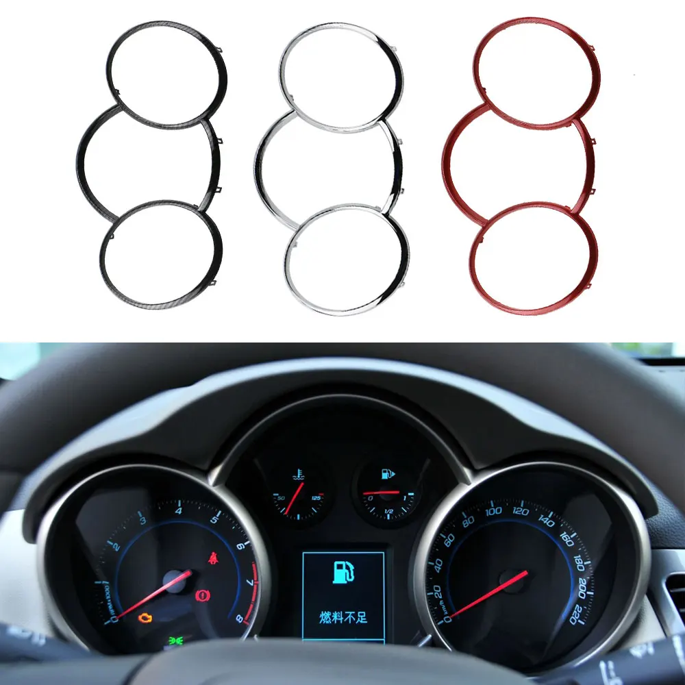 1Piece Abs Chrome Trim Dashboard Baking Instrument Decoration Ring Sticker for Chevrolet Cruze 2009 - 2015 Accessories Car Parts