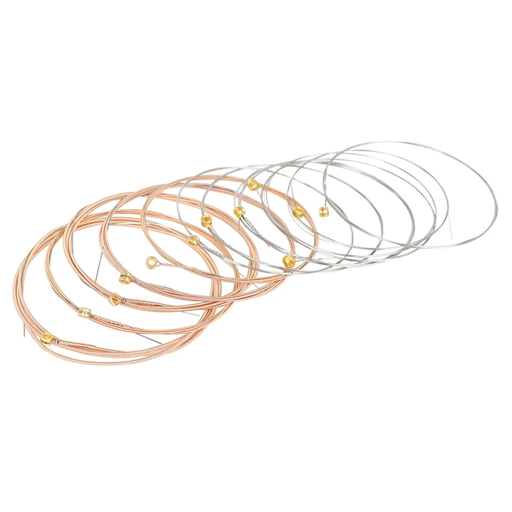 

12pcs Copper Guitar Strings Folk Acoustic Replacement Durable Metal String Kit For Classical Wood Guitars Universal