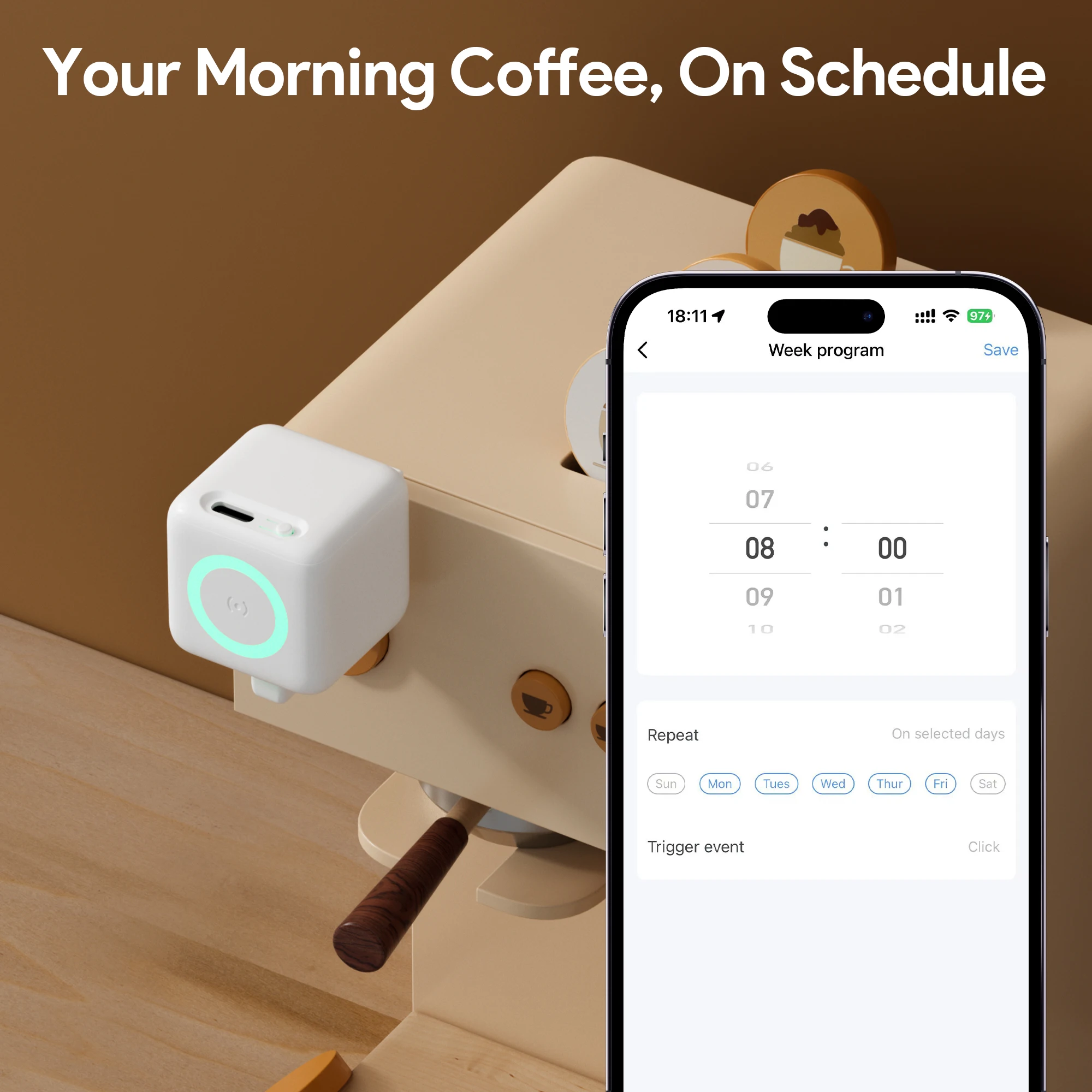 ORYZIC Tuya Bluetooth Fingerbot Pro- Type-C Rechargeable Robot Button Pusher Arm Switch Support Alexa Google Home