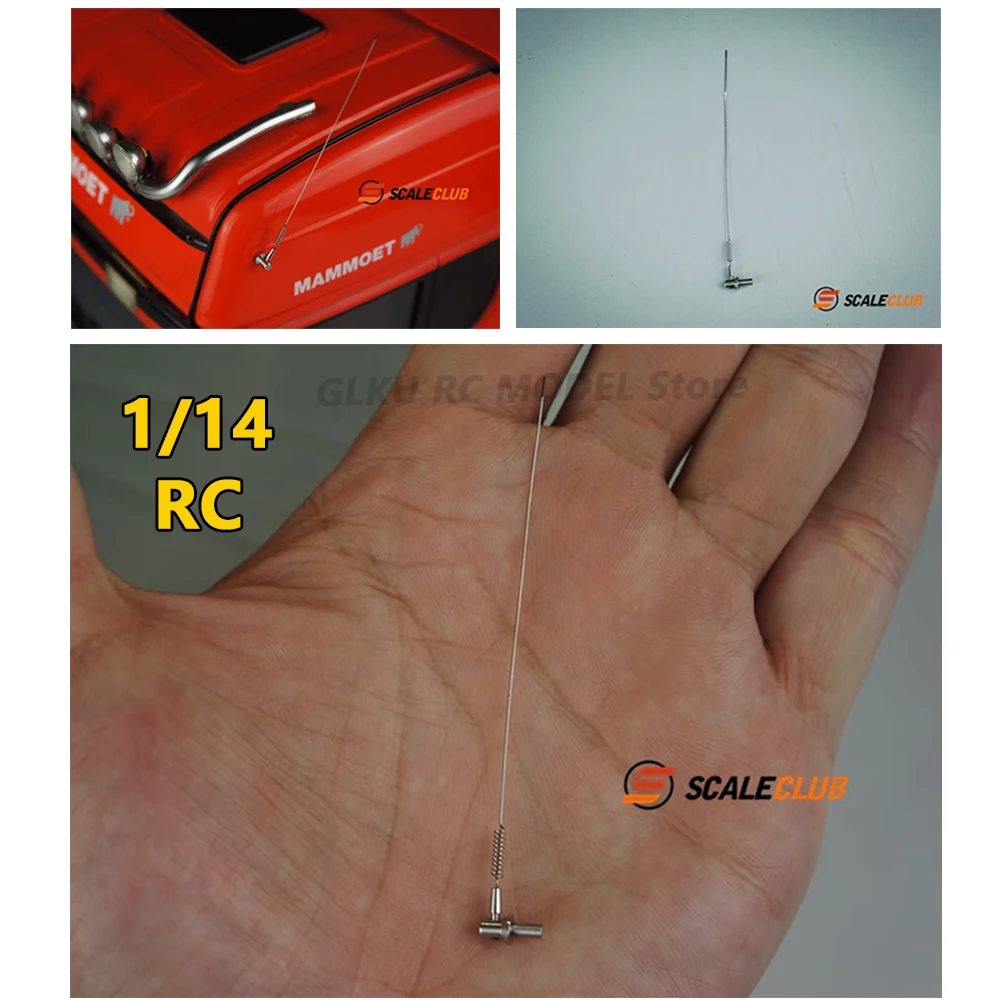 

Scaleclub Model 1/14 metal boutique antenna decoration upgrade parts for Tamiya LESU RC trailer truck heavy trailer truck model