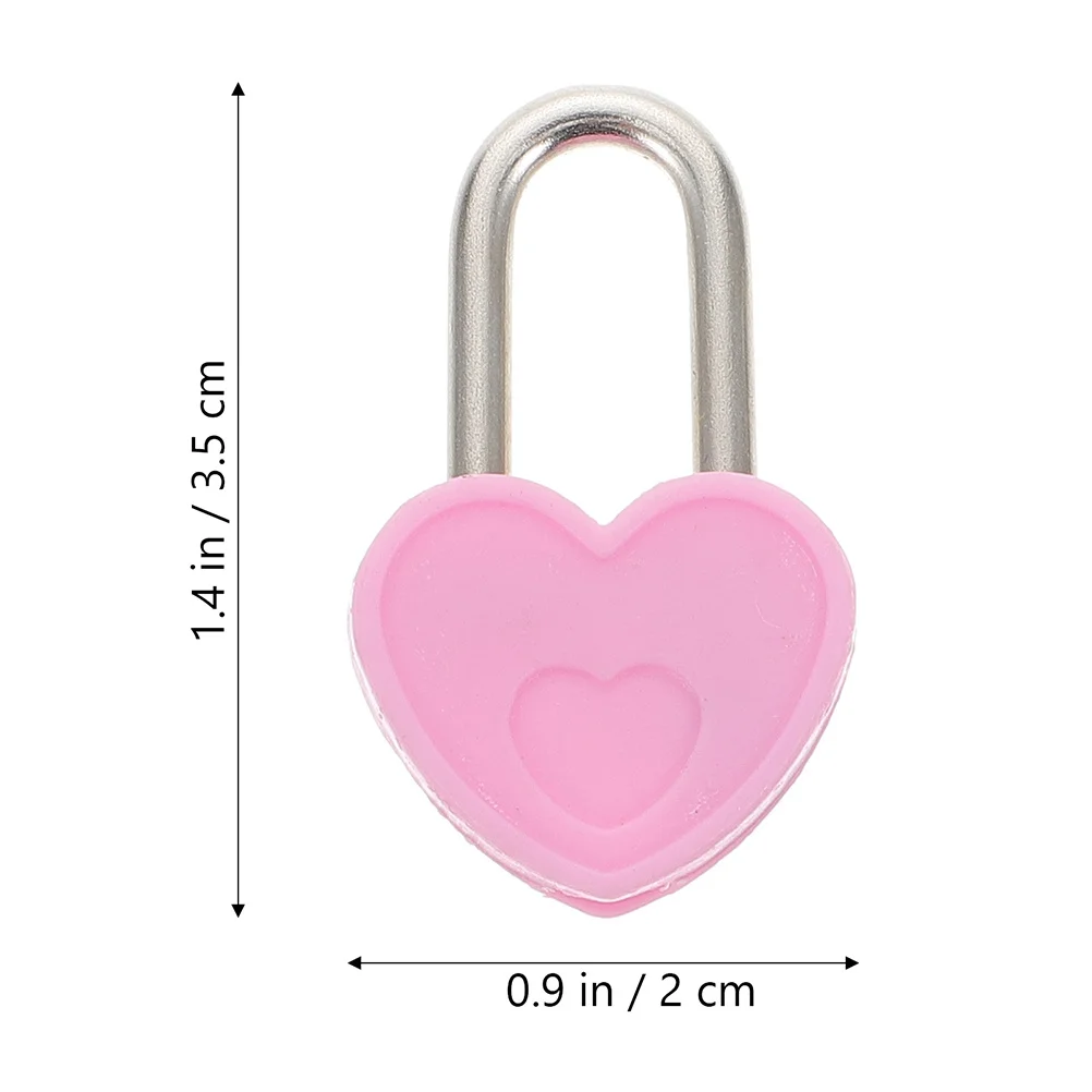 

20 Sets Mini Heart Lock Shaped Padlock -shaped with Key Small Plastic