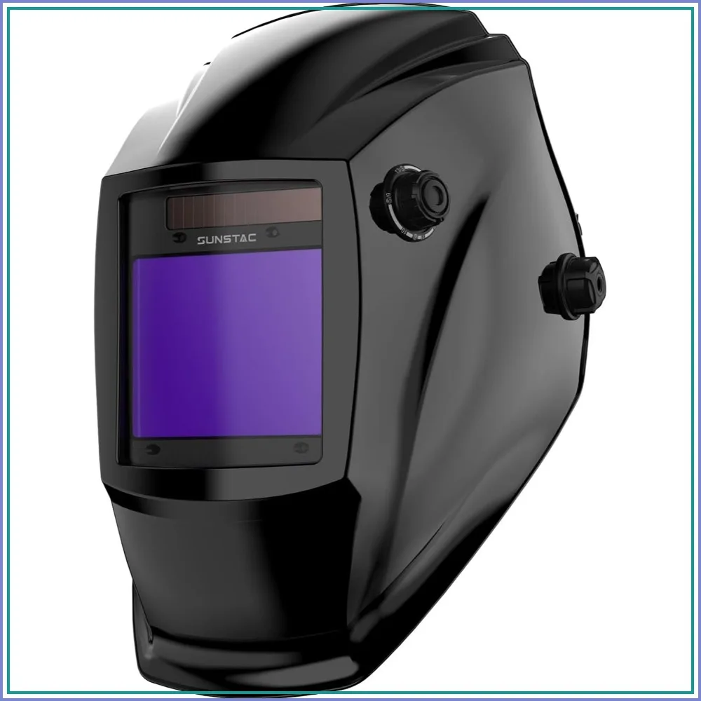 

Auto Darkening Welding Helmet, Large 3.94"x3.27" True Color View, 4 Arc Sensors, Shade 4/5-9/9-13, Solar & Battery, for Stick/MIG/TIG