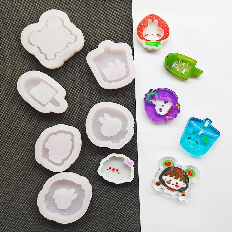 DIY Shaker Mold Drink Cup Cloud Shaped Silicone Mold Epoxy Resin Mold Key Chain Accessories Jewelry Tools