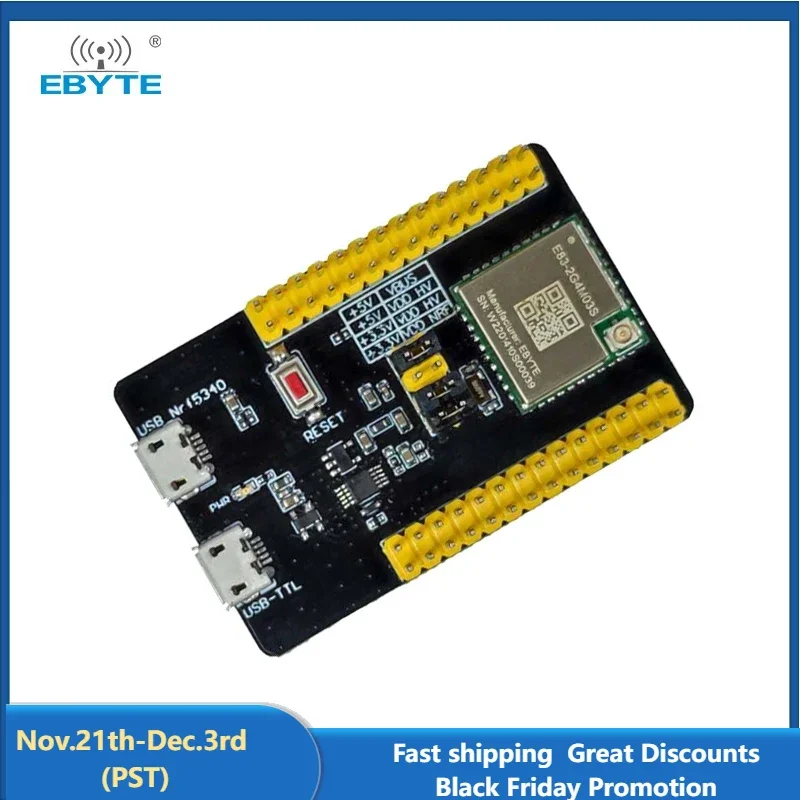 nRF5340 Wireless Mesh Bluetooth Test Board EBYTE E83-2G4M03S-TB USB Interface Easy to Develop Bluetooth Test Kit IPEX Antenna