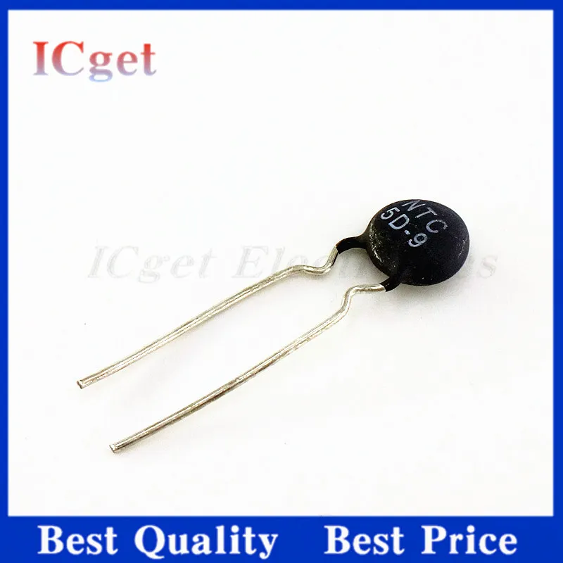 10Pcs Direct insertion thermistor NTC5D-5/7/9/11/13/15/20/25 MM chip with negative temperature coefficient of 5 ohms