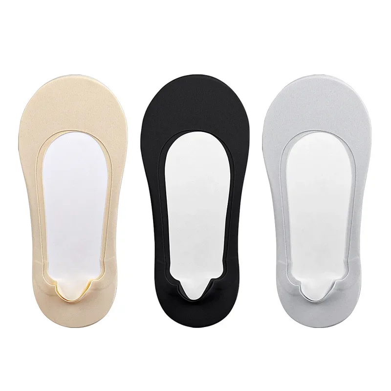 New Boat Sock Plantar Fasciitis Shoes Insole Socks Insoles for Feet Women Shock Absorbing Shoe Sole Invisible Non Slip Socks