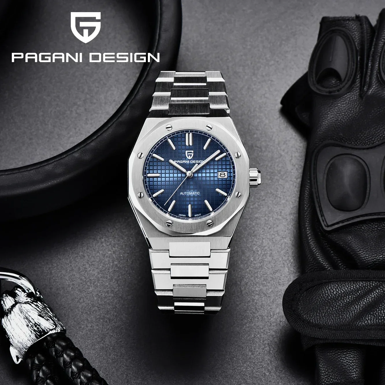 PAGANI DESIGN Neue Automatische Mechanische Herrenuhr 40MM Hochwertige Saphirglas Kalender Edelstahl Wasserdicht 20Bar