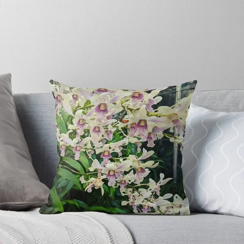 

Dendrobium Nobile Orchid Throw Pillow Cushion Cover Luxury Couch Cushions Luxury Pillow Cover pillow