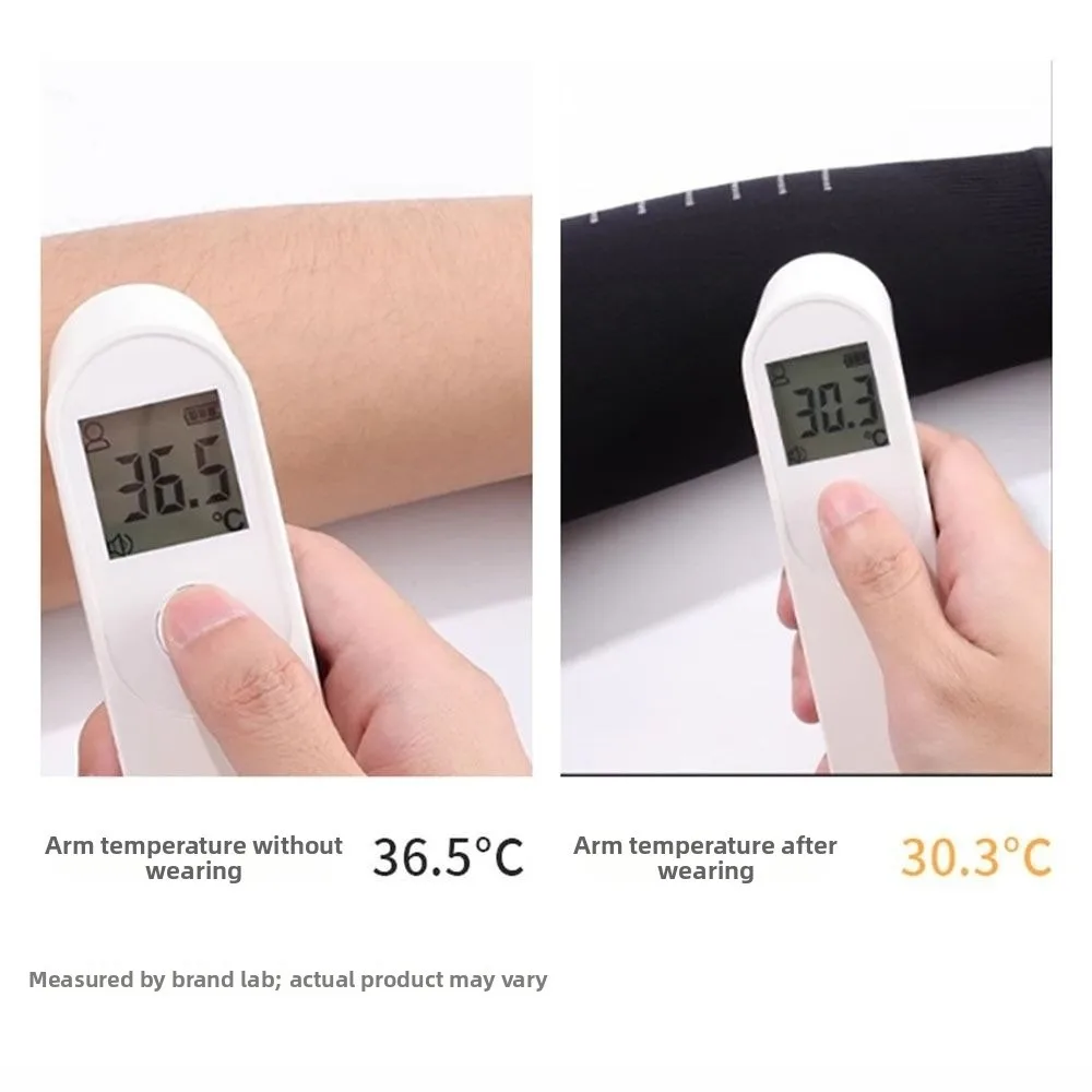 

Ice Silk Sunscreen Sleeves UV Protection Quick-drying Men's Sports Arm Guards Sweat-absorbent Breathable Cooling Sleeves Cover