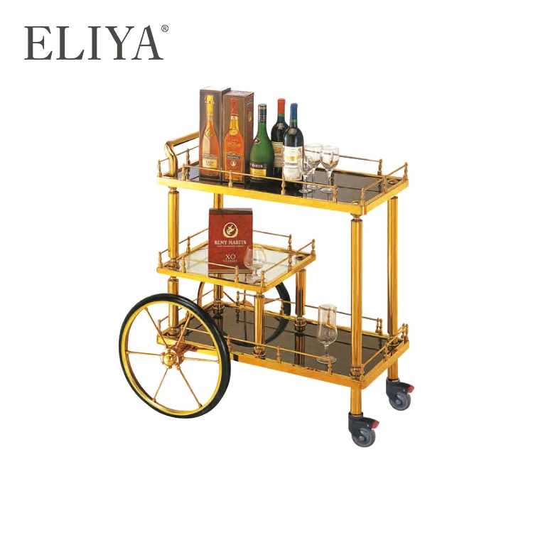 Hotel Bar Restaurant Service Trolley Liquor Wine Cart