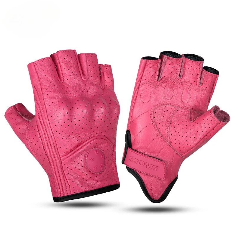 

Motorcycle Gloves Man Half Finger Gloves Summer Leather Unisex Anti Slip Riding Cycling Gloves Gear Motorcycle Accessories