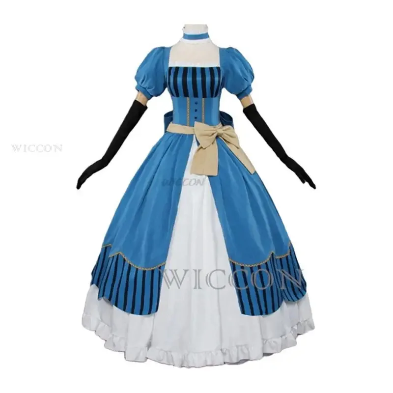 Az15Anime Kuroshitsuji: Atlantic Black Butler Elizabeth Ethel Cordelia Midford 코스프레 의상 가발 드레스 여성 파티