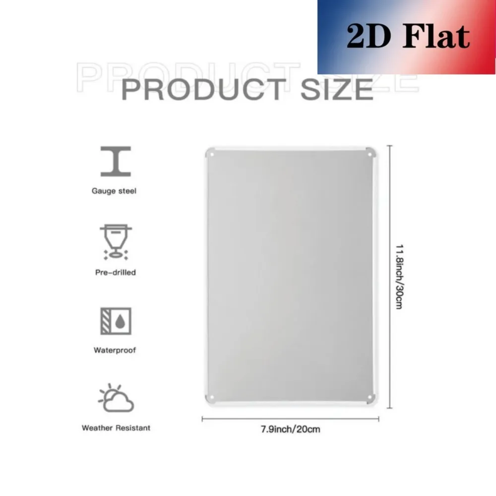 Customizable Retro Metal Plaque 30x20cm Custom Photo Image Multifunctional Home Office Wall Art