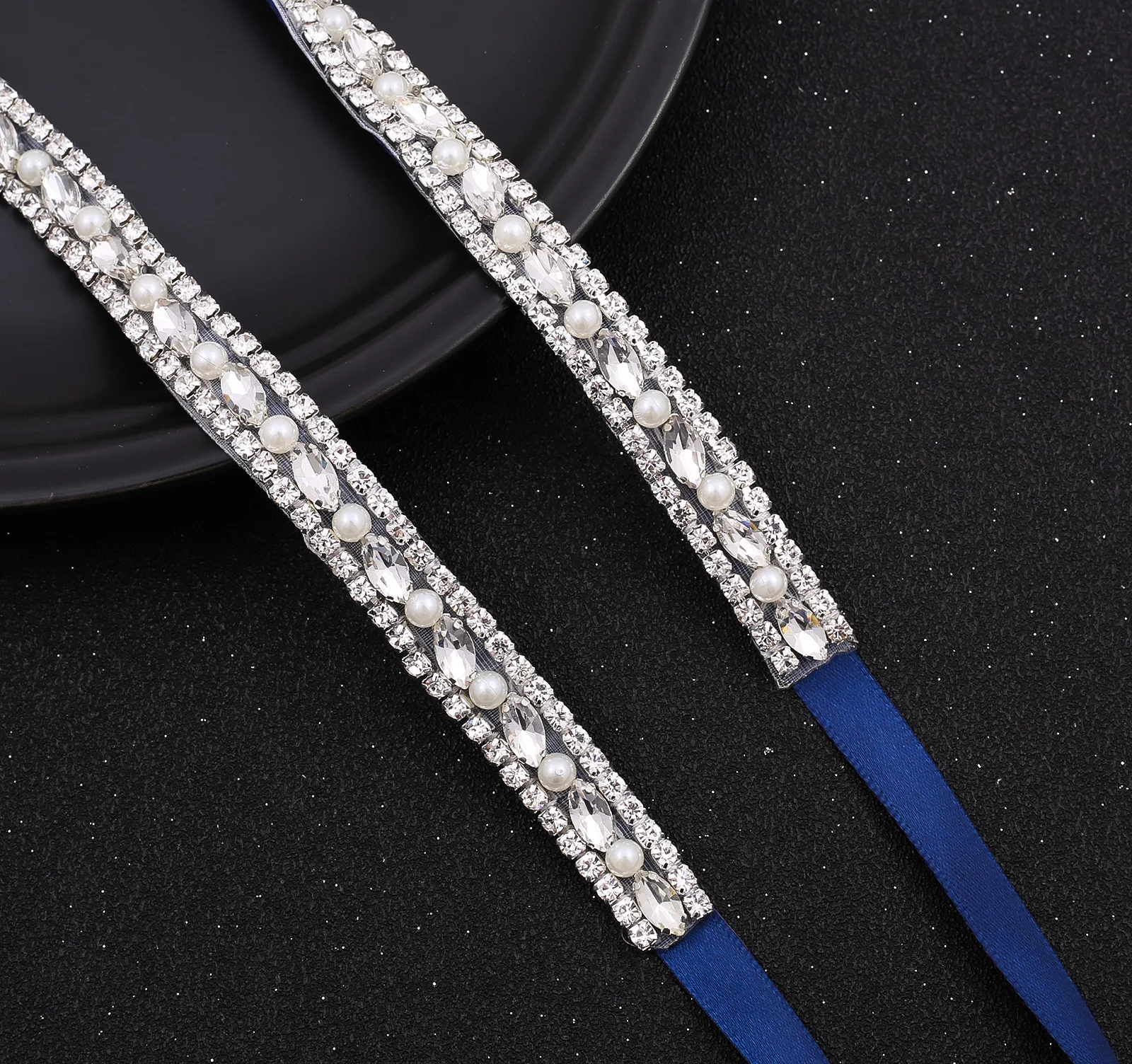 NZUK Bling Rhinestones Belts Crystal Bride Belt wedding dress thin belt for Evening party Dress Wedding Accessories