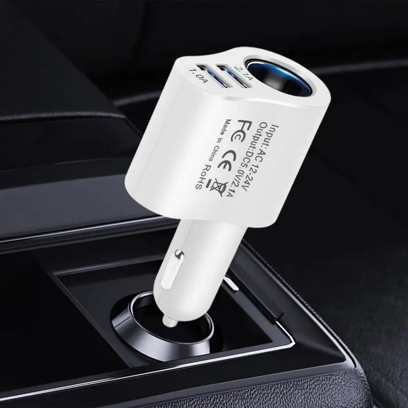 Car Charger Splitter 12v/24v Fast Car Charger Dual Charging Outlet Fast Dual Charging Outlet Smart 80w Multifunctional Car Phone