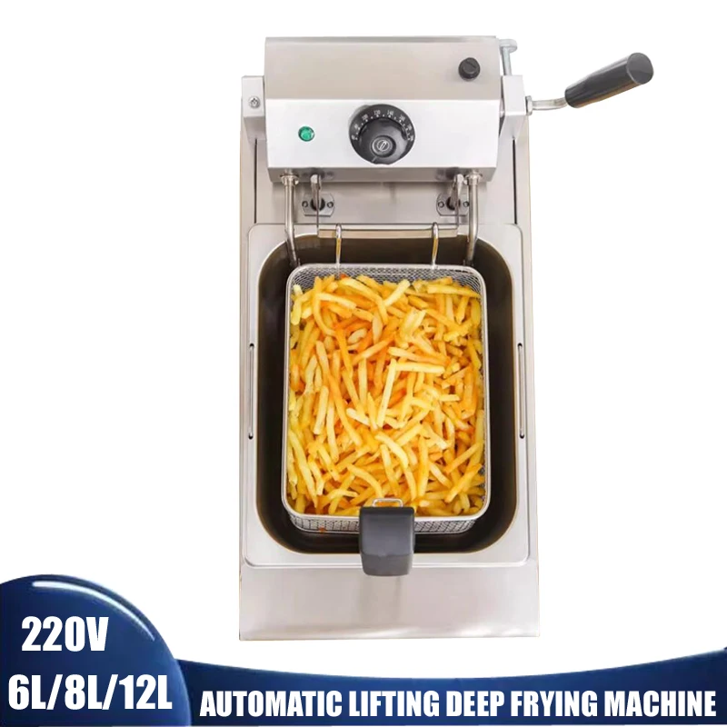 

Commercial Electric Deep Fryer W/Single Dual Tanks 12L Countertop Fryer For Fried Chicken French Frie With 10 Preset Times