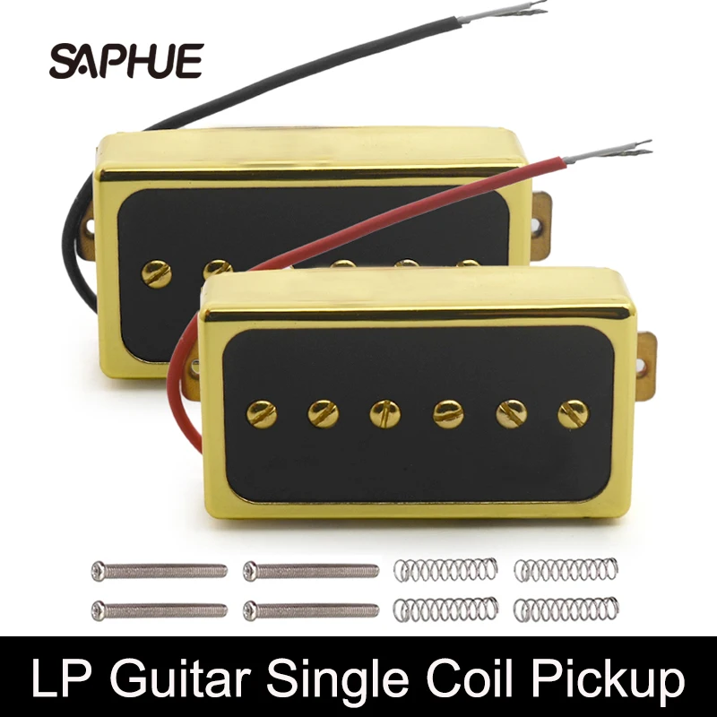 O Style Brass Cover Pickup, Single Coil Pickup, Humbucker Size, N-50 mm, B-52mm, Chrome, Gold