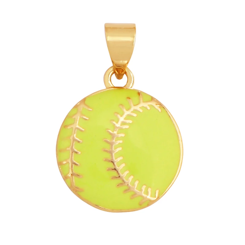 Trendiges Sportshirt, Baseball, Fußball, Rugby, Tennisschläger, Charm-Anhänger, 18 Karat vergoldet, DIY-Halskette, Schmuckzubehör, K94 – Detail 6
