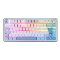 EPOMAKER AULA F75 ISO-ES Distribución 75% EspañoI QWERTY Hot-Swap Gasket-Mounted Wired/Bluetooth/2.4GHz Inalámbrico Teclado Mecánico para Gaming Retroiluminación RGB Completa
