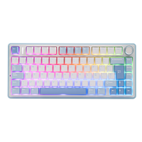 EPOMAKER AULA F75 ISO-ES 75% Spanish QWERTY Hot-Swap Gasket-Mounted Wired/Bluetooth/2.4GHz Wireless Mechanical Gaming Keyboard RGB Backlight