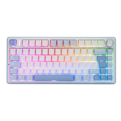 EPOMAKER AULA F75 ISO-ES Distribución 75% EspañoI QWERTY Hot-Swap Gasket-Mounted Wired/Bluetooth/2.4GHz Inalámbrico Teclado Mecánico para Gaming Retroiluminación RGB Completa