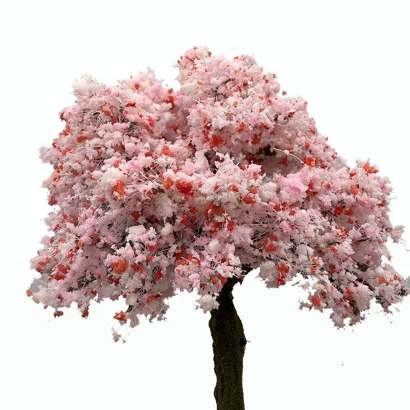 10 cm hoge simulatie kersenboom model miniatuur gebouw zandtafel park landschapsarchitectuur decoratie 1/87 schaal trein spoorwegindeling