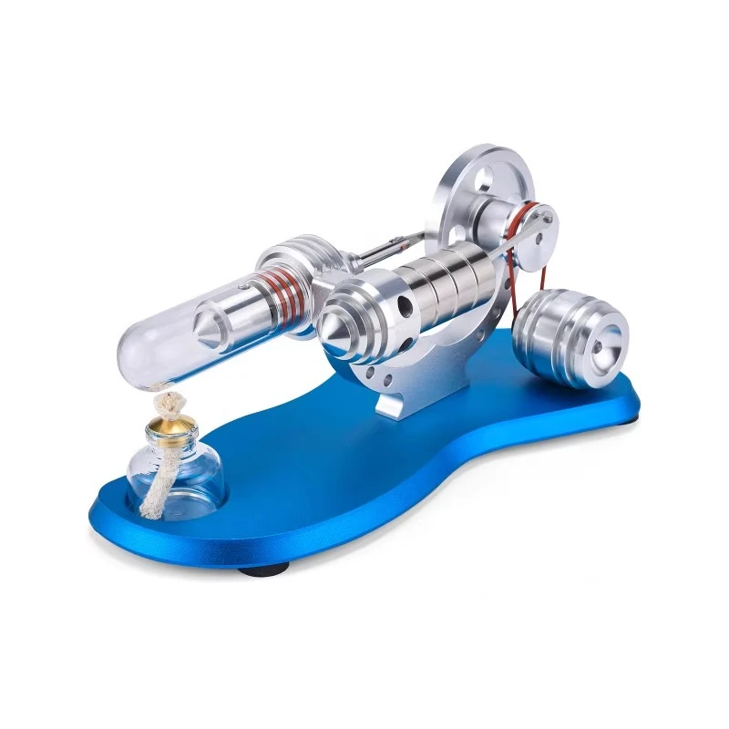 Modelo de motor Stirling, Material de aleación de aluminio, modelo de potencia térmica resistente a altas temperaturas, material didáctico para experimentos científicos