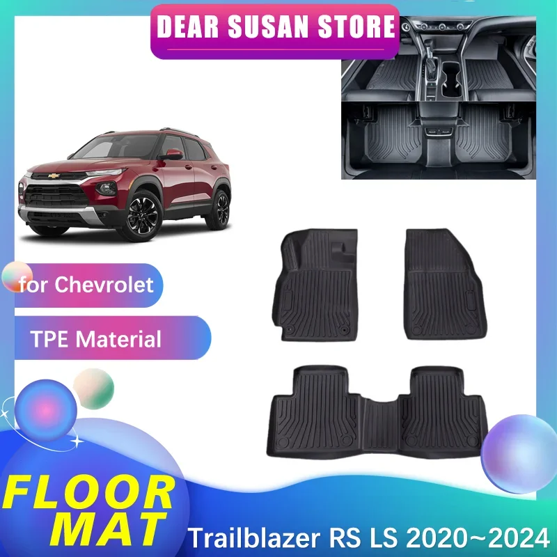 

Car Floor Mat for Chevrolet Trailblazer RS LS 2020~2024 Waterproof Foot Parts TPE Liner Carpet Pad Custom Cover Rug Accessories