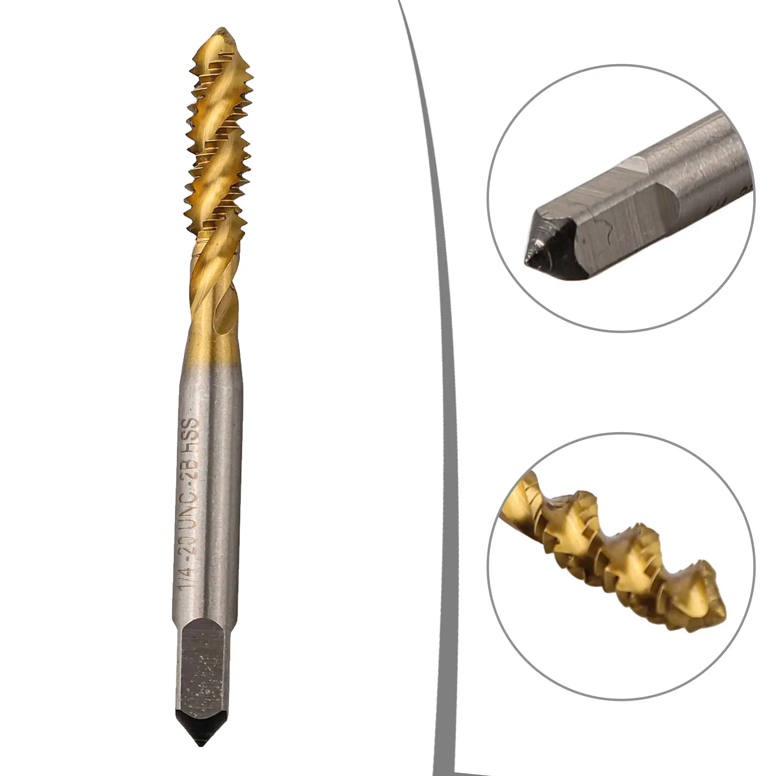 Machine Thread Tap 1/4-20 UNC Tap For Drilling And Tapping Corrosion-resistant Fast And Accurate Tapping Long Service Life