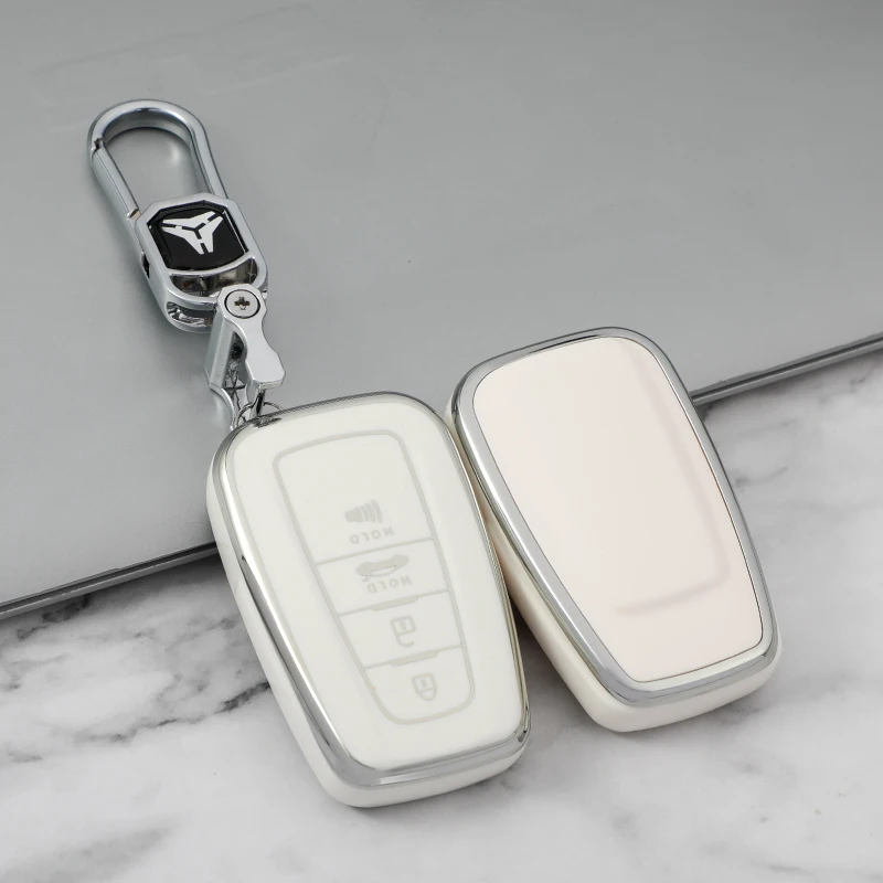 Für Toyota Prius Camry Corolla CHR C-HR RAV4 Land Cruiser Prado 2/3/4 Tasten TPU Auto Schlüssel Fall Abdeckung Shell Keychain zubehör
