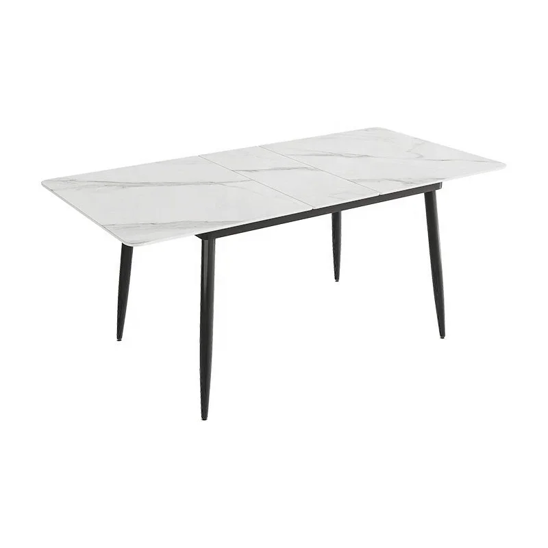

Furniture Rock plate table light luxury rectangular modern simple foldable small apartment