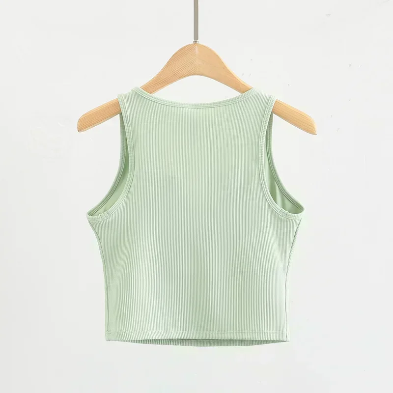 Lemon Ribbed เสื้อกีฬาสําหรับผู้หญิงถ้วยกึ่งคงที่คุณภาพสูงโยคะ Push Up Bras สําหรับฟิตเนสหญิงออกกําลังกายชุดชั้นใน