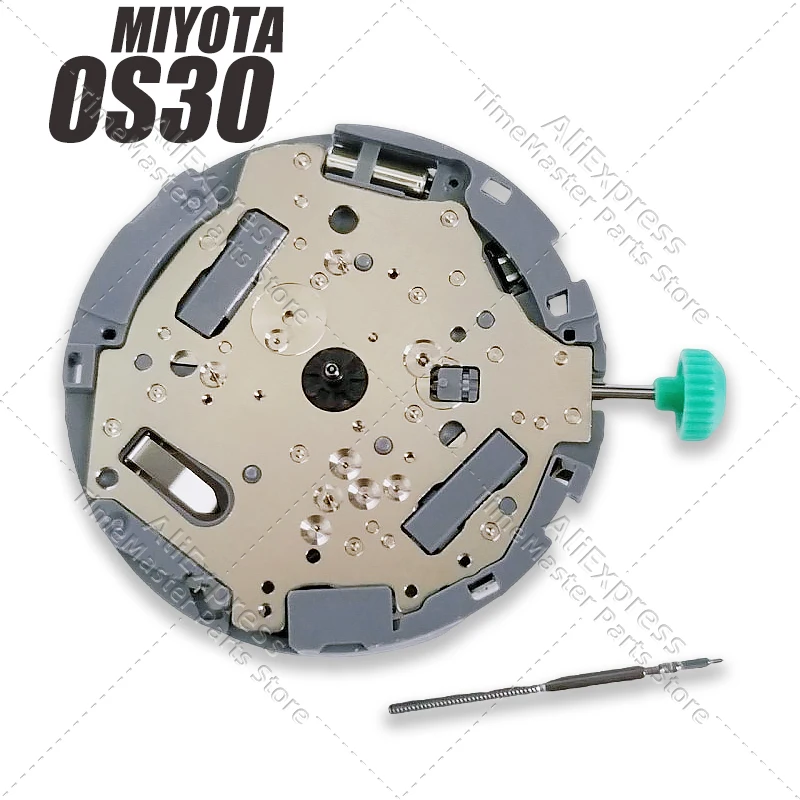 Miyota OS30 0S30 Movimiento cronógrafo de cuarzo 3 manecillas SR927W 13? ? Piezas de repuesto para reparación de relojes de 4,13 mm