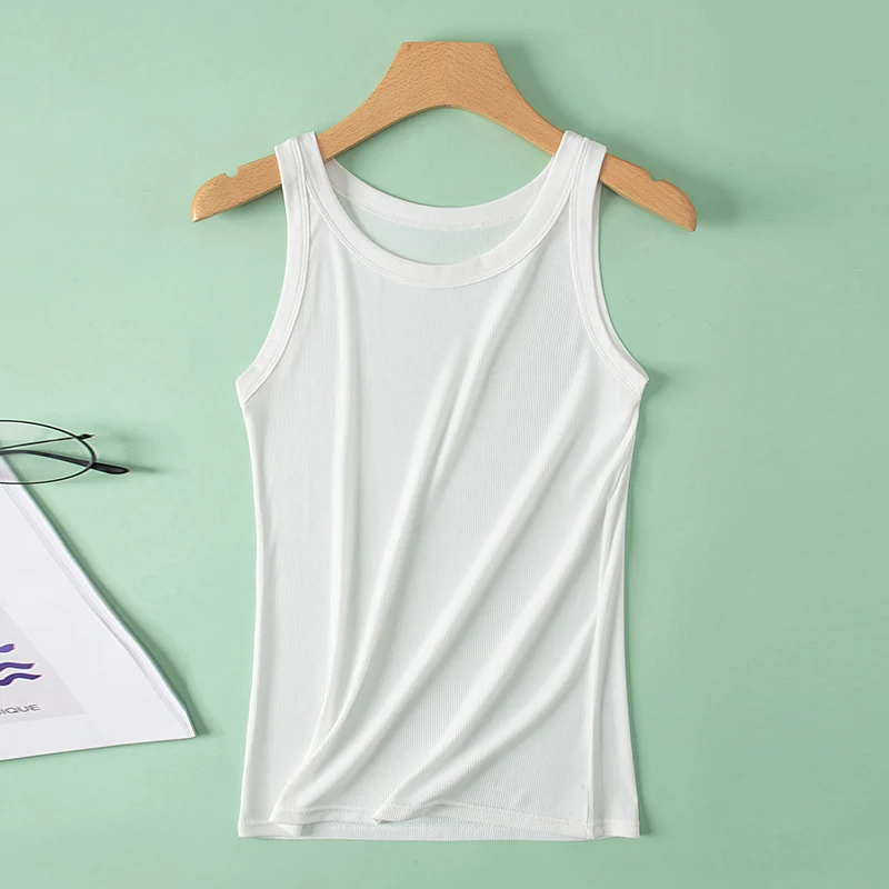 سترة نسائية من فور سيزون بلون سادة متعددة الاستخدامات ورقبة دائرية وحزام كتف عريض، قميص رياضي عصري بقصة ضيقة، قميص كاجوال #3