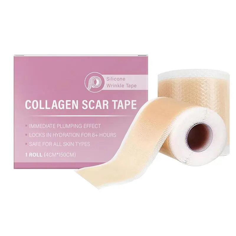 1 Roll Silicone Scar Sheets, 4cm X 150cm Self-Adhesive Scar Cover Tape Reusable and Effective Skin Care Strips Collagen Scar Tap image 2