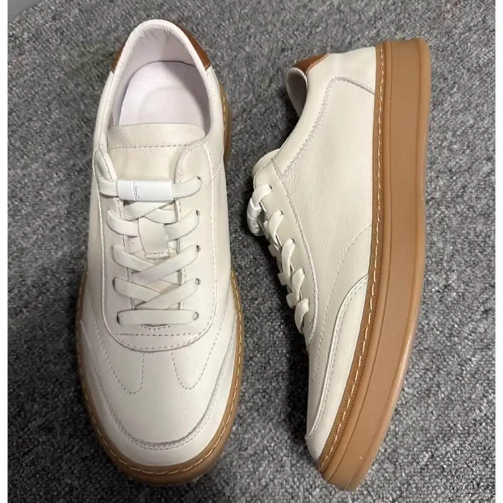 Premium  Leather Gum Sole Sneaker – Handcrafted Comfort, Timeless Luxury