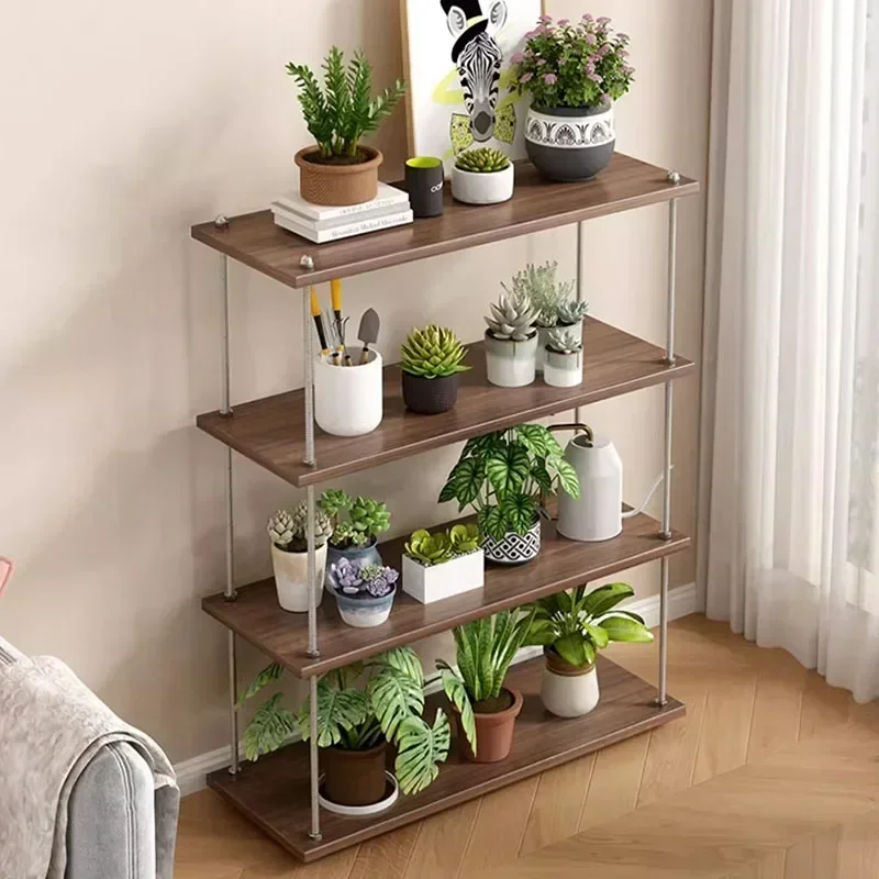 Plant Stand Indoor White Shelf Supports Interior Plants Furniture Outdoor Garden Lounge Decoration Corner Wooden Mid-century