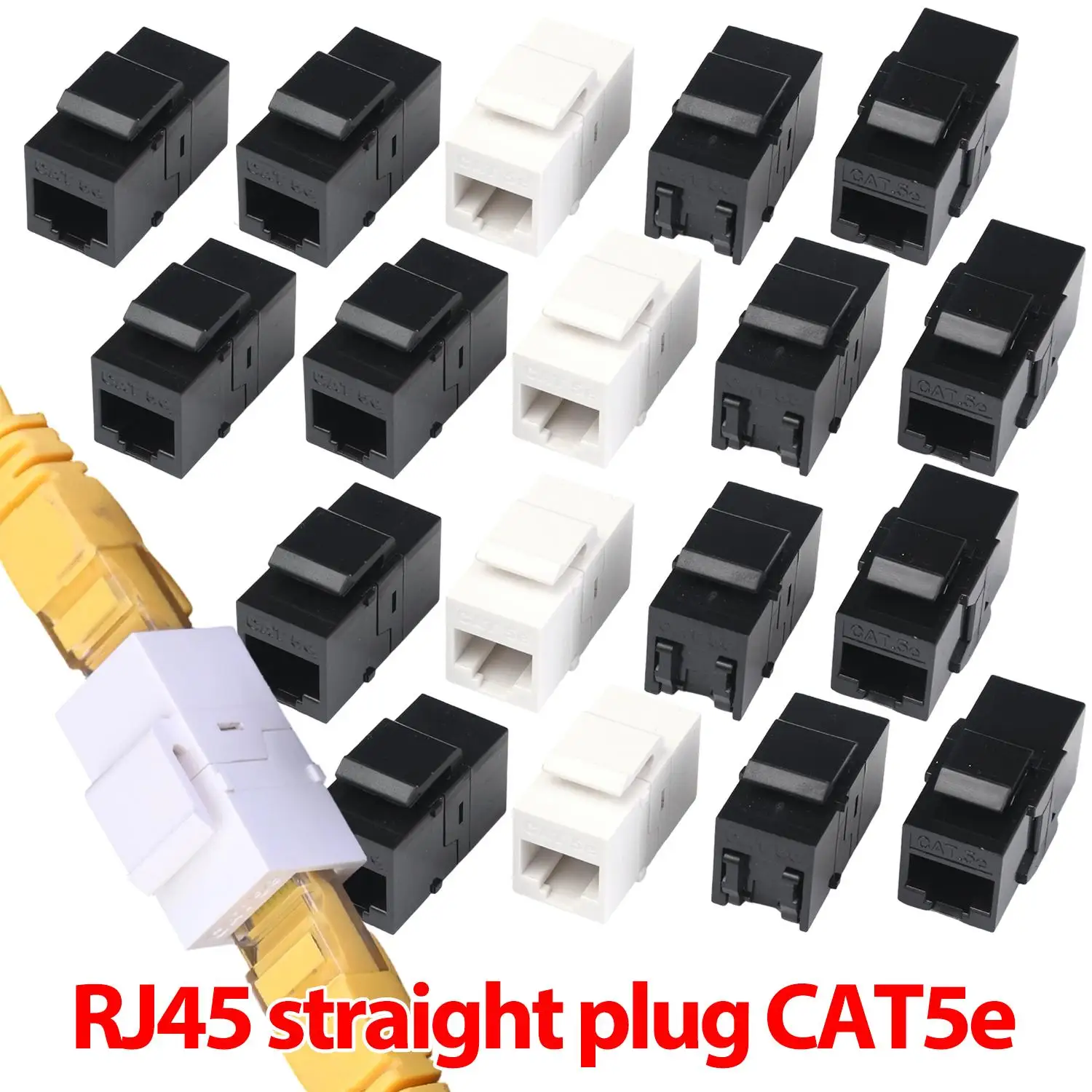 CAT5E RJ45 Connector 8P8C Modularity UTP Crystal Head Plug Gold-plated Network Modular Adapters For Ethernet Cable