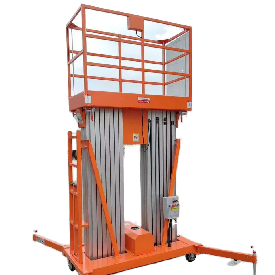 

Сертифицированная по индивидуальному заказу портативная двойная мачта 10 м, гидравлическая подъемная платформа, мобильный подъемник из алюминиевого сплава с колесами