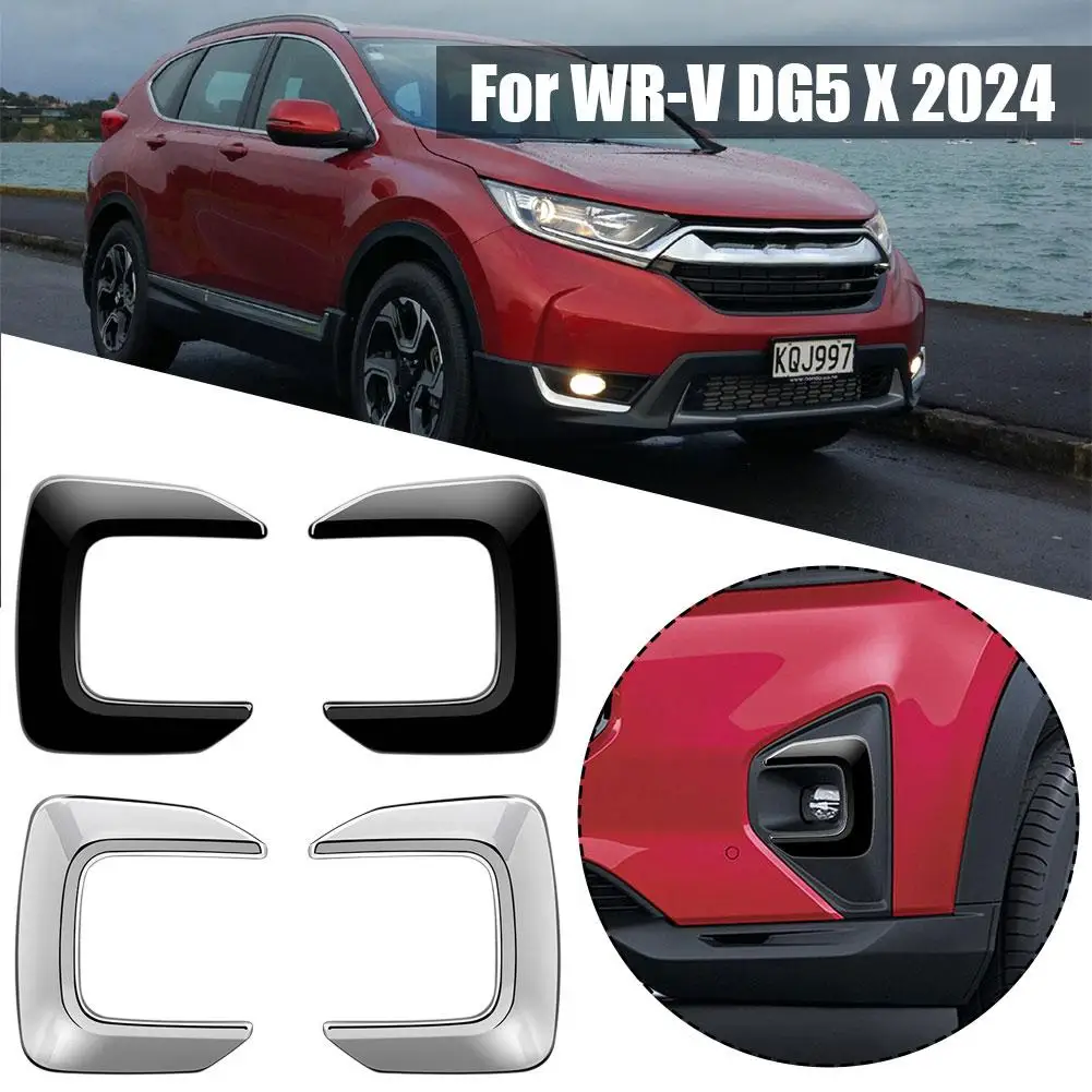For Wr-v Wrv 2024 2025 Abs Front Rear Bumper Frame Decoration Cover Access Foglamp Light Car Trim Fog Grille R3J7