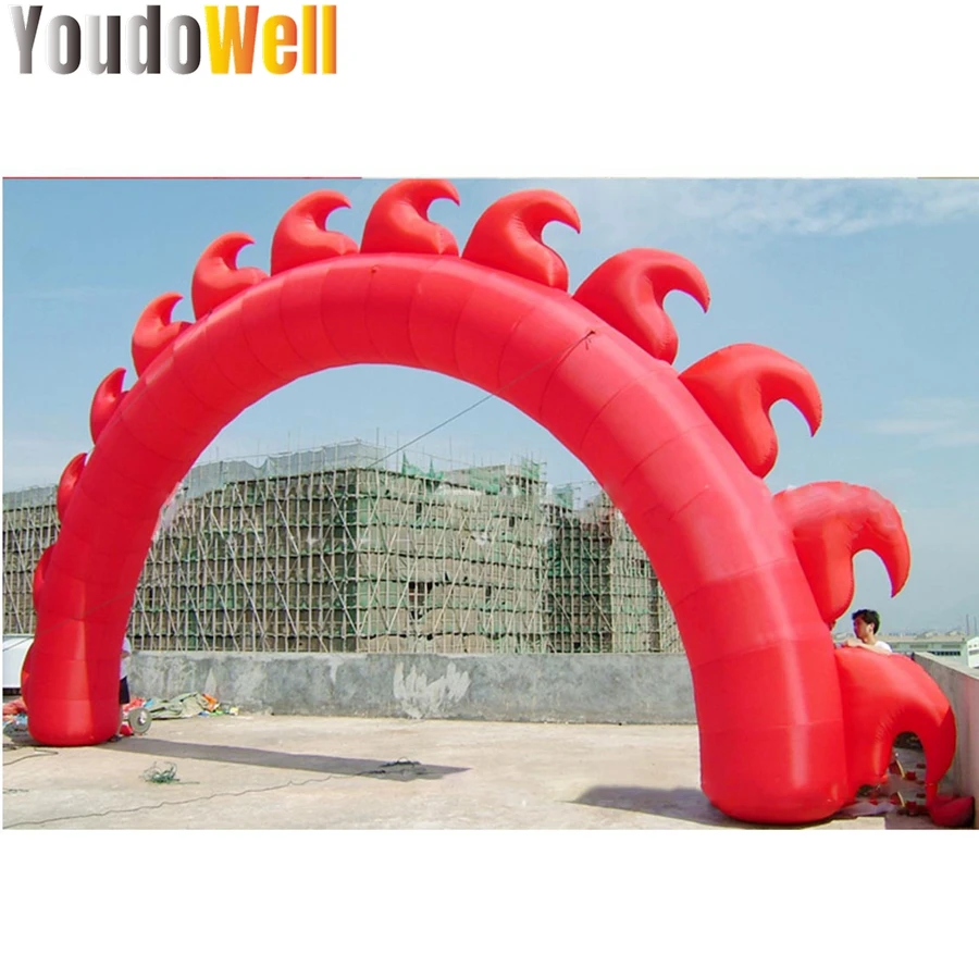 

Customized Red Inflatable Flame Arches Welcome To The Entrance Arch