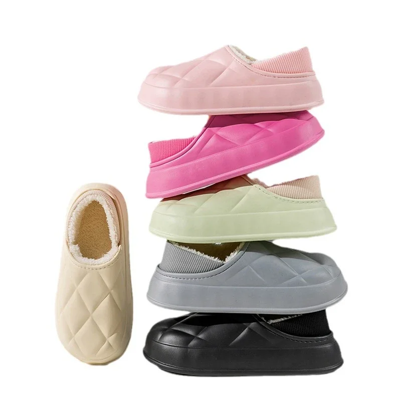 Winter Home Slippers Warm Home Women Indoor Cotton  Ladies Soft Slippers Couples Shoes